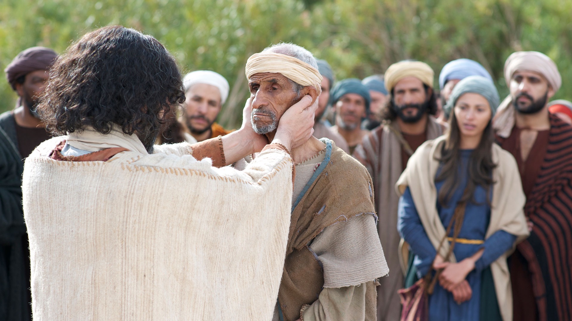 Jesus heals a man